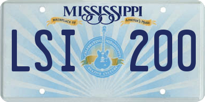 MS license plate LSI200