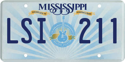 MS license plate LSI211