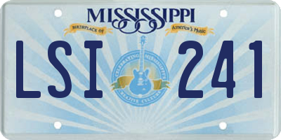 MS license plate LSI241