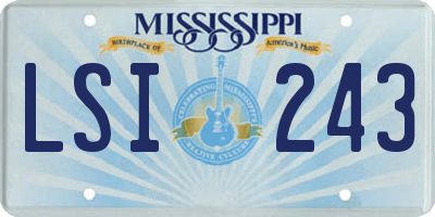 MS license plate LSI243