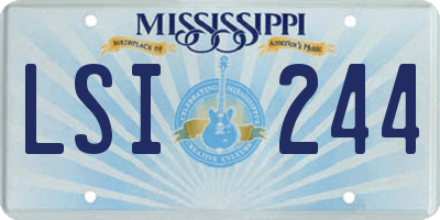 MS license plate LSI244