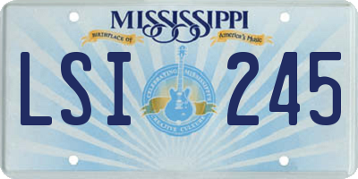 MS license plate LSI245
