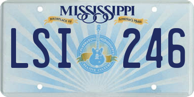 MS license plate LSI246