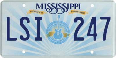 MS license plate LSI247