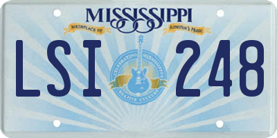 MS license plate LSI248