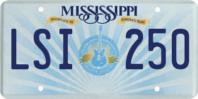 MS license plate LSI250