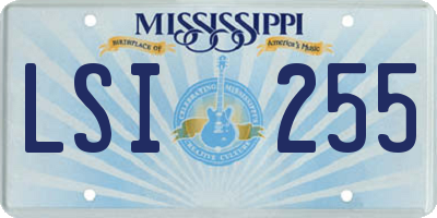 MS license plate LSI255