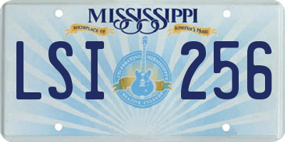 MS license plate LSI256