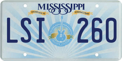 MS license plate LSI260