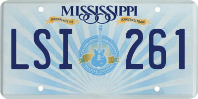 MS license plate LSI261