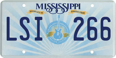 MS license plate LSI266