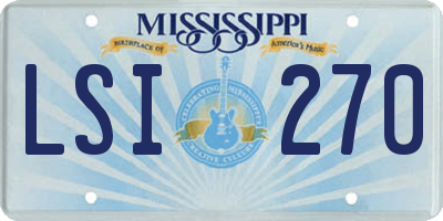 MS license plate LSI270