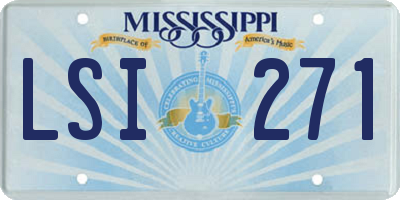 MS license plate LSI271
