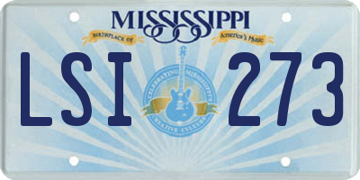 MS license plate LSI273