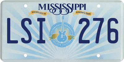 MS license plate LSI276