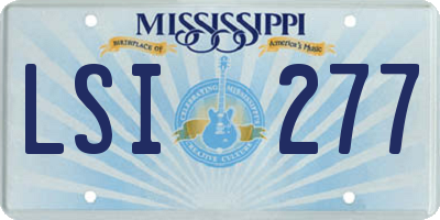 MS license plate LSI277