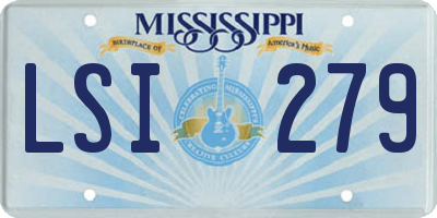 MS license plate LSI279