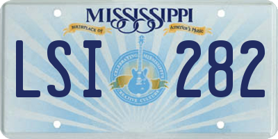 MS license plate LSI282