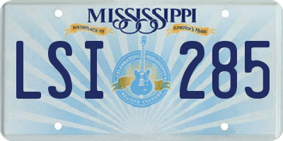 MS license plate LSI285