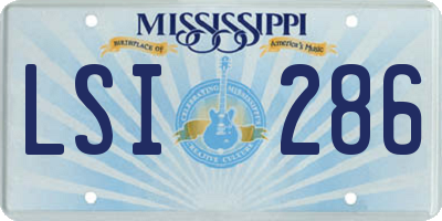 MS license plate LSI286