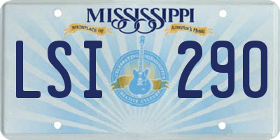 MS license plate LSI290