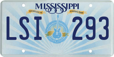MS license plate LSI293