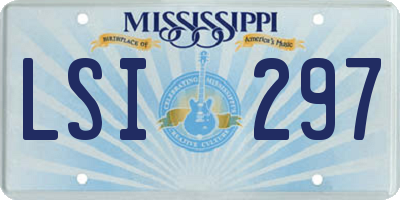MS license plate LSI297