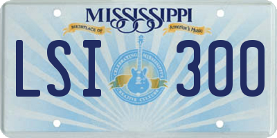 MS license plate LSI300