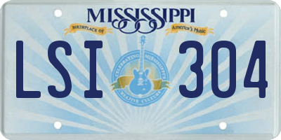 MS license plate LSI304