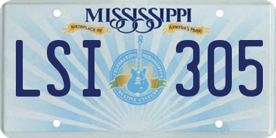 MS license plate LSI305