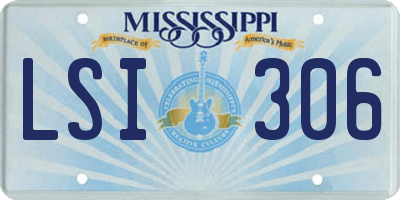 MS license plate LSI306
