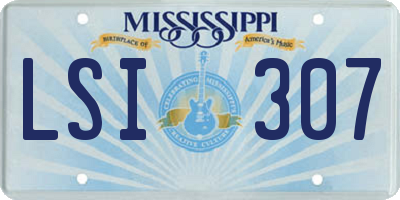 MS license plate LSI307