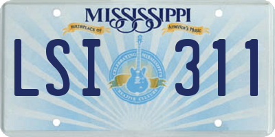 MS license plate LSI311