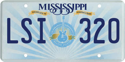 MS license plate LSI320
