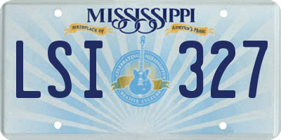 MS license plate LSI327