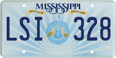 MS license plate LSI328