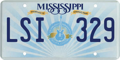 MS license plate LSI329