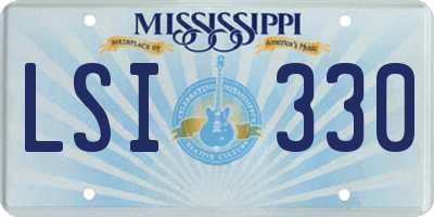 MS license plate LSI330