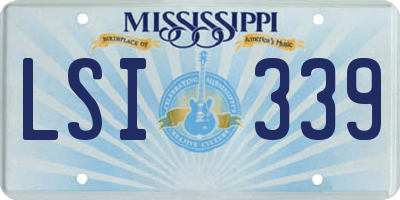 MS license plate LSI339