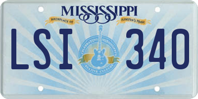MS license plate LSI340