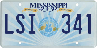 MS license plate LSI341