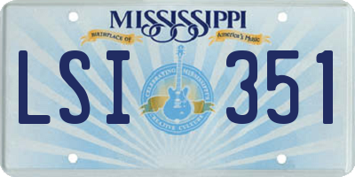 MS license plate LSI351