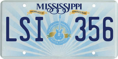 MS license plate LSI356
