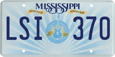 MS license plate LSI370