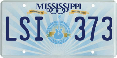 MS license plate LSI373
