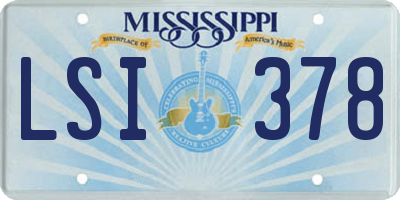 MS license plate LSI378