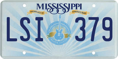 MS license plate LSI379