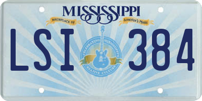 MS license plate LSI384