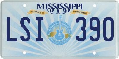MS license plate LSI390
