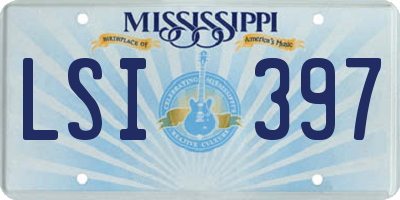 MS license plate LSI397